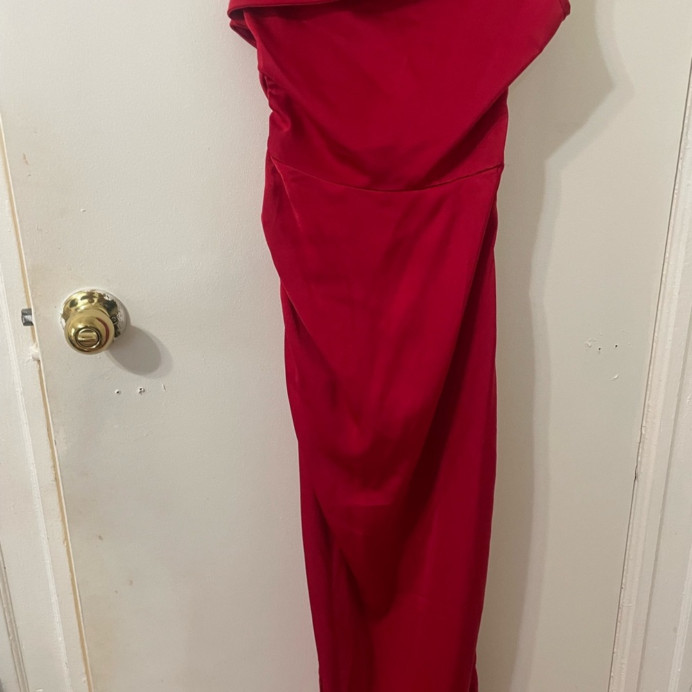SHEIN Asymmetrical Red Dress